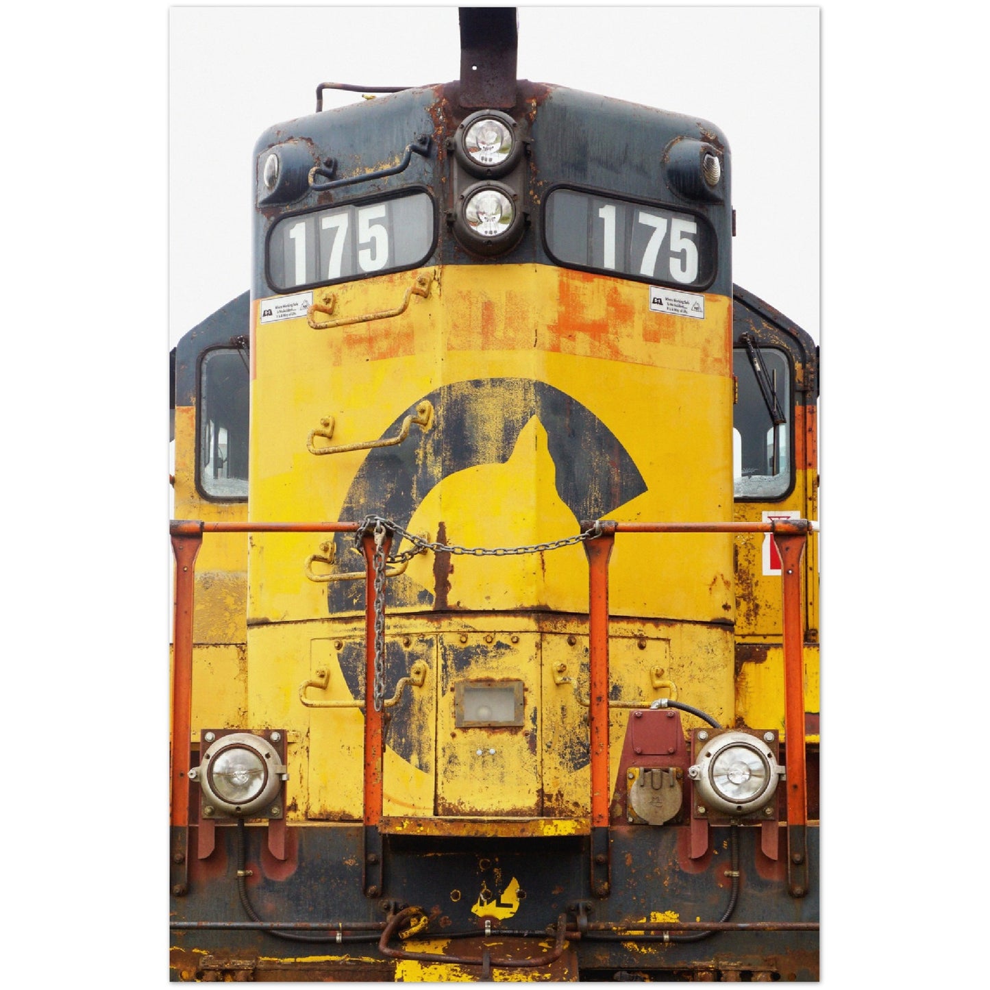 CHESSIE SYSTEM LOCOMOTIVE RAILFAN VERTICAL METAL PRINT