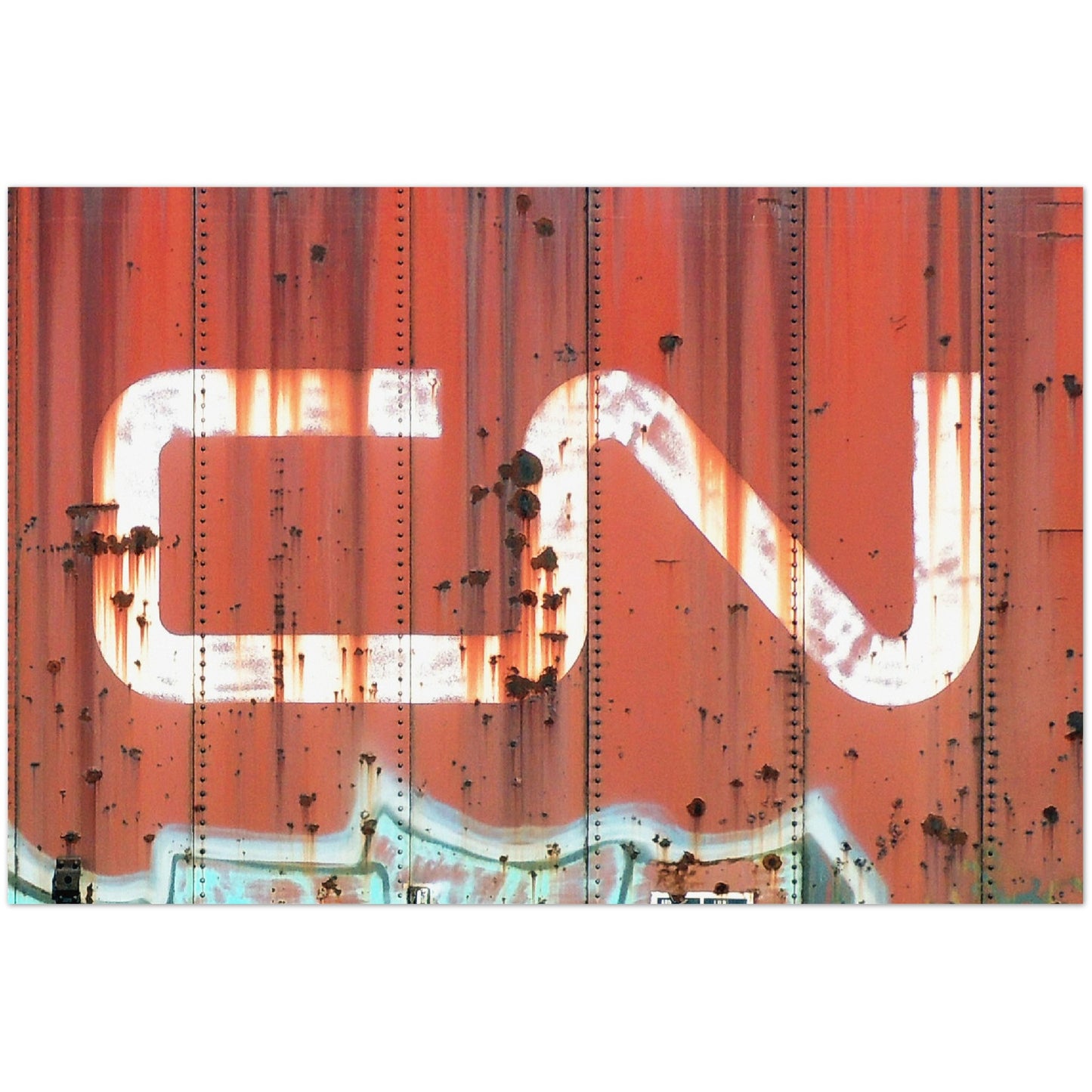 CANADIAN NATIONAL (CN) HORIZONTAL METAL PRINT v2