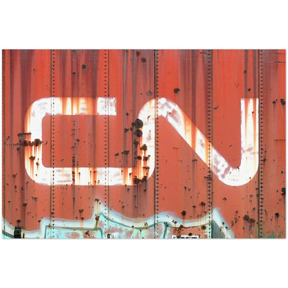 CANADIAN NATIONAL (CN) HORIZONTAL METAL PRINT v2