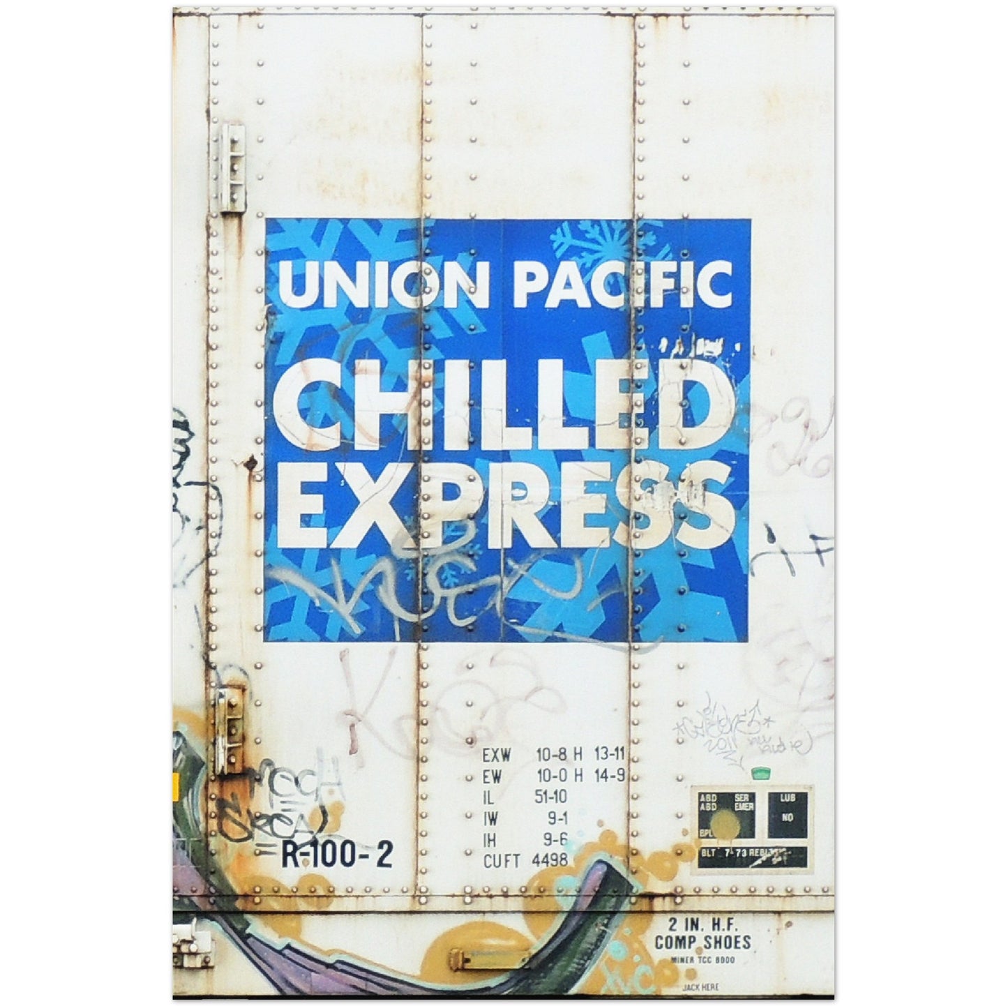 CHILLED EXPRESS REEFER VERTICAL METAL PRINT