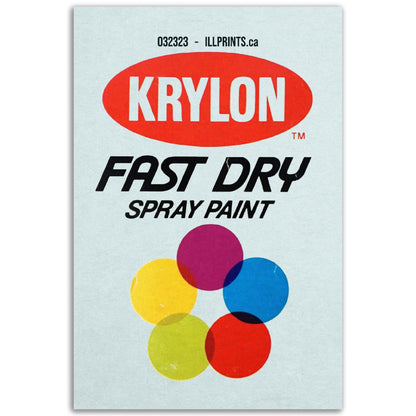 KRYLON "FAST DRY" PAPER LABEL METAL PRINT