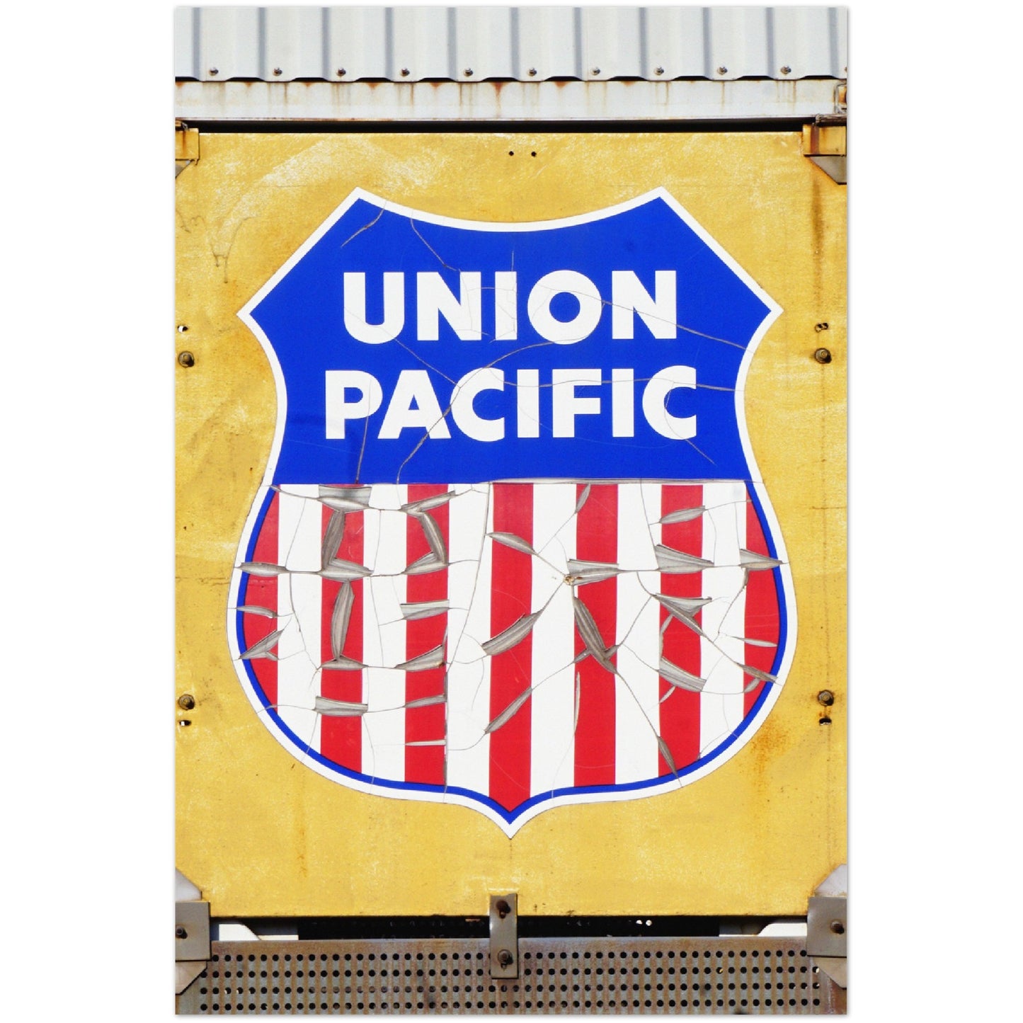 UNION PACIFIC VERTICAL METAL PRINT